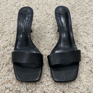 Tony Bianca black kitten mules